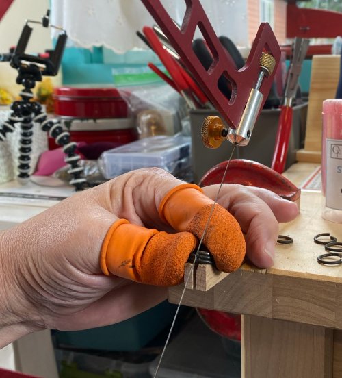 Susan LeGuyader's Sawing and Filing Safety Tips - , safety, safety, Wearing them on both fingers 